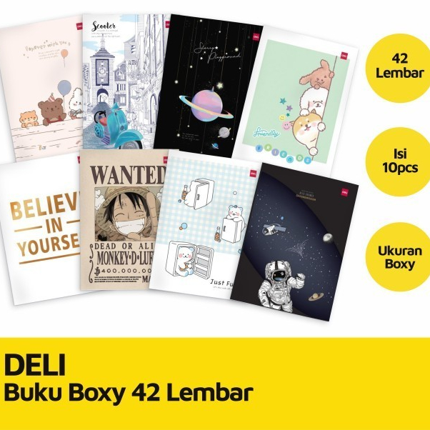 

BUKU TULIS BOXY DELI 42 (ISI10)