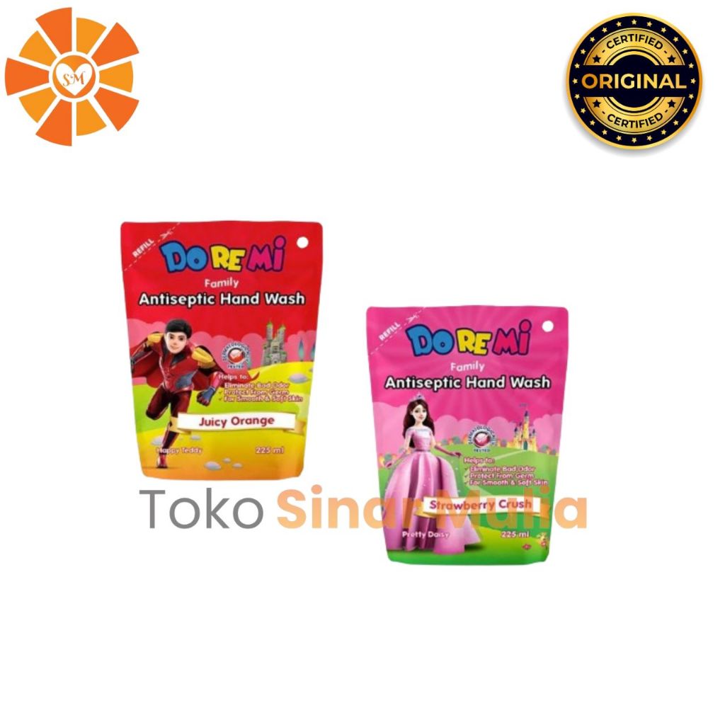 Doremi HandWash Refill 225 ml Antiseptic Anti Bakteri Sabun Cuci Tangan