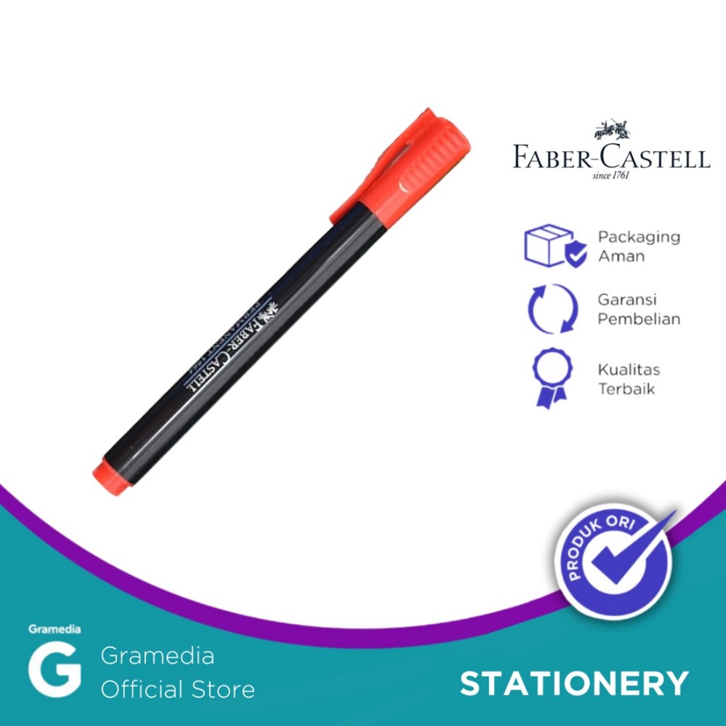 

Faber Castell Slim Permanent Marker Red 156421
