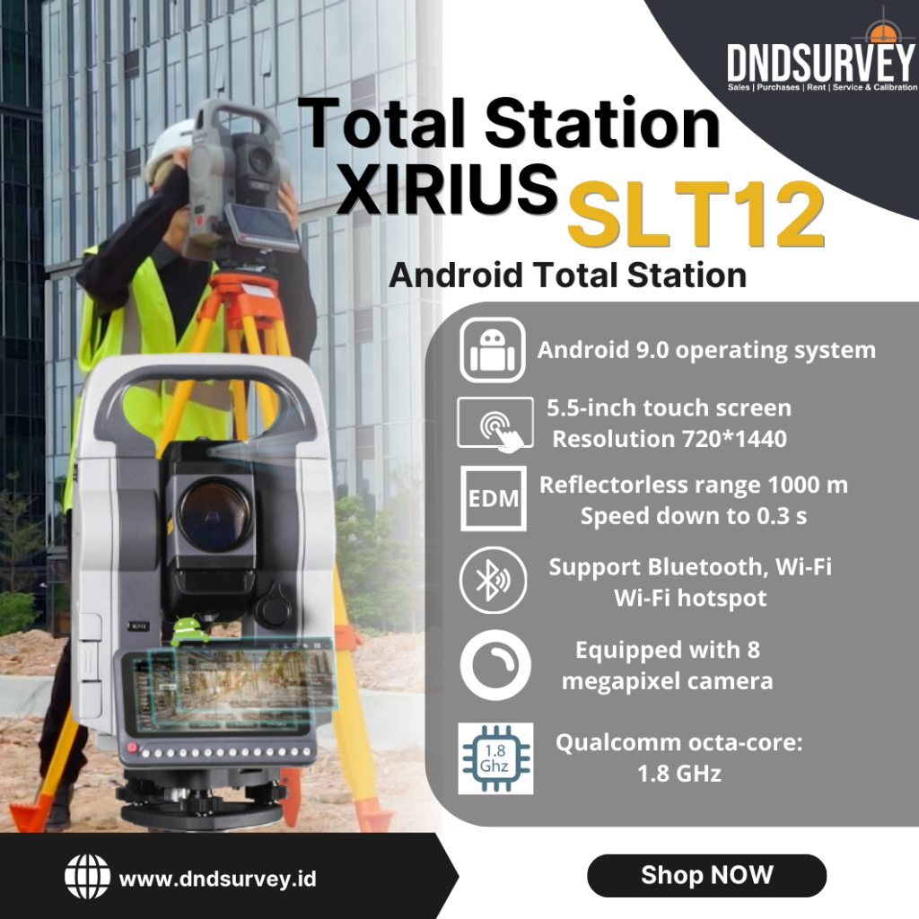 Total Station Xirius SLT12 Laser Android Total Station