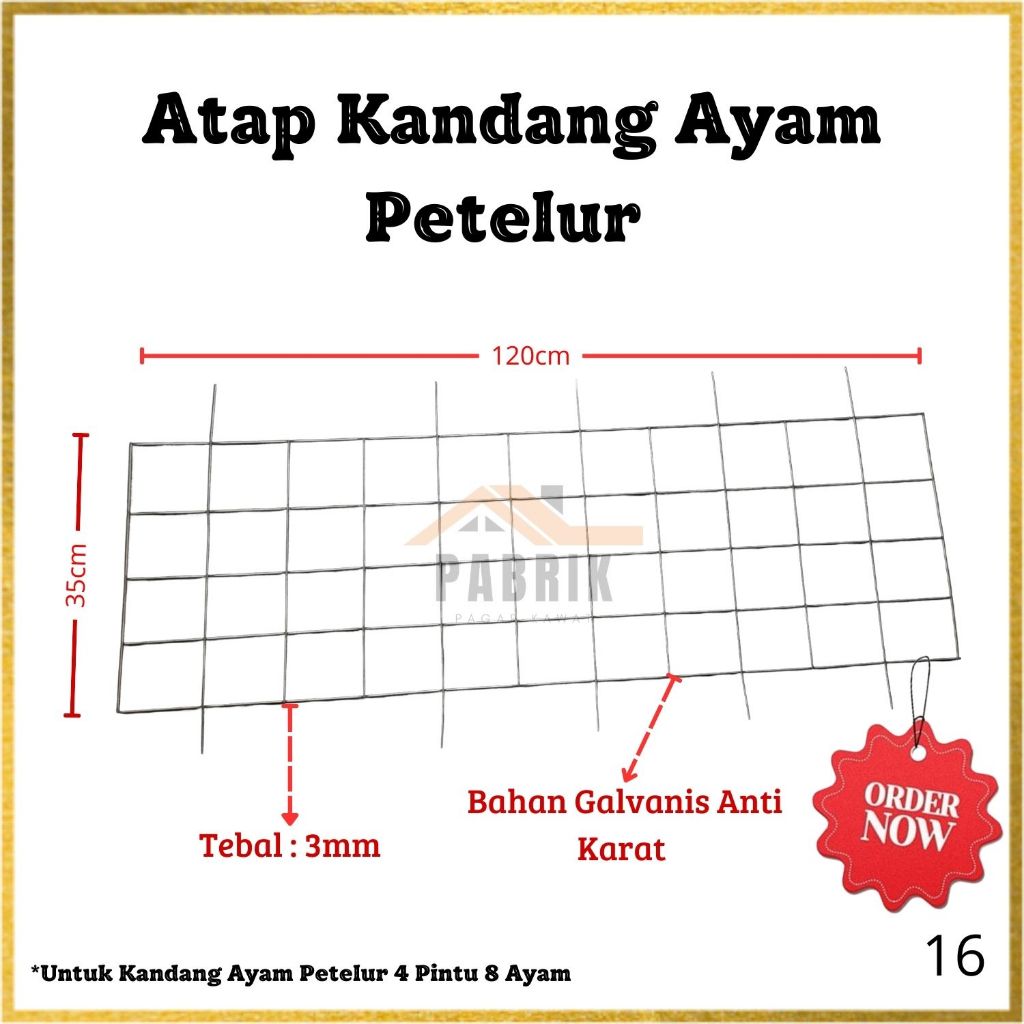 Pintu Depan, Pagar Belakang dan Atas Kandang Ayam Petelur 4 Pintu 8 Ayam | BEST SELLER
