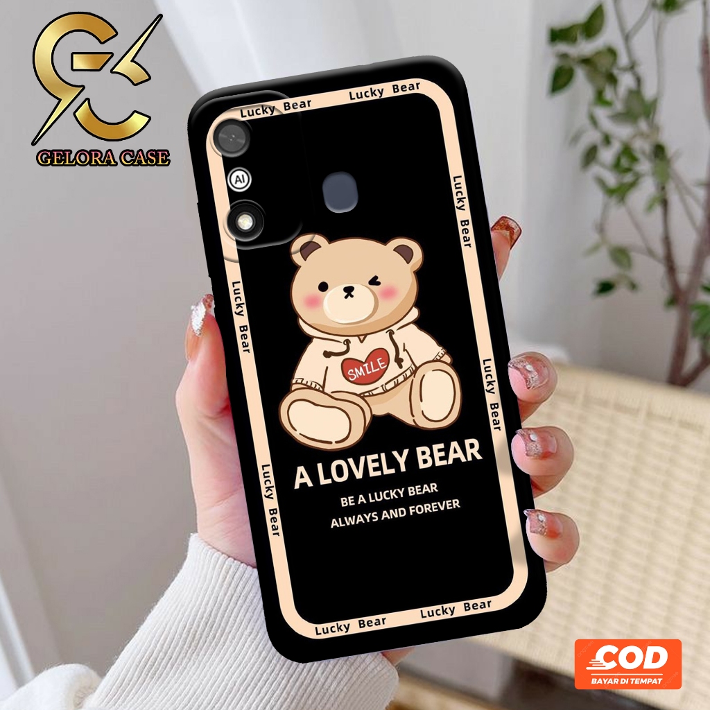 Softcase ITEL A27 4G - Geloracase - Casing ITEL A27 4G  - Motif case Bear - ITEL - Softcase ITEL A27