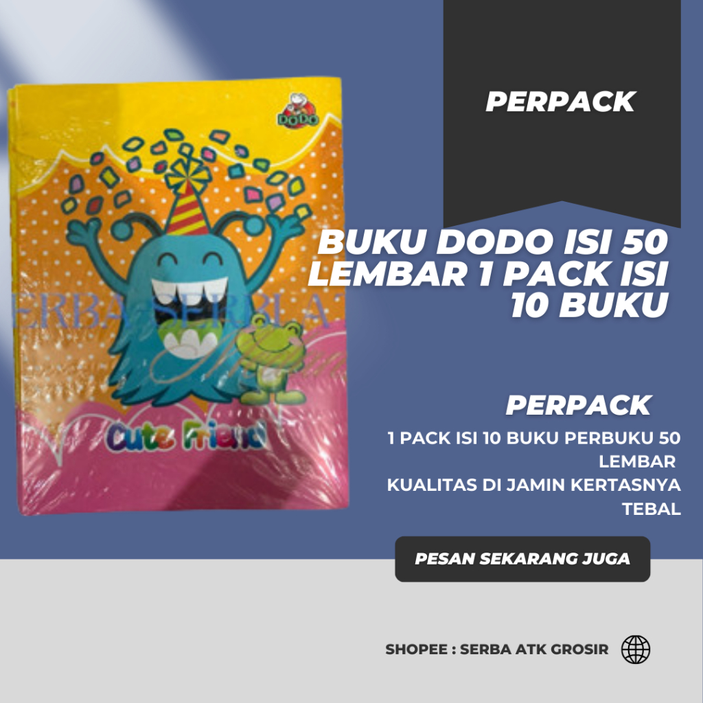 

JUAL BUKU DODO ISI 50 LEMBAR (1 PACK 10 BUKU) #BACKTOSCHOOL
