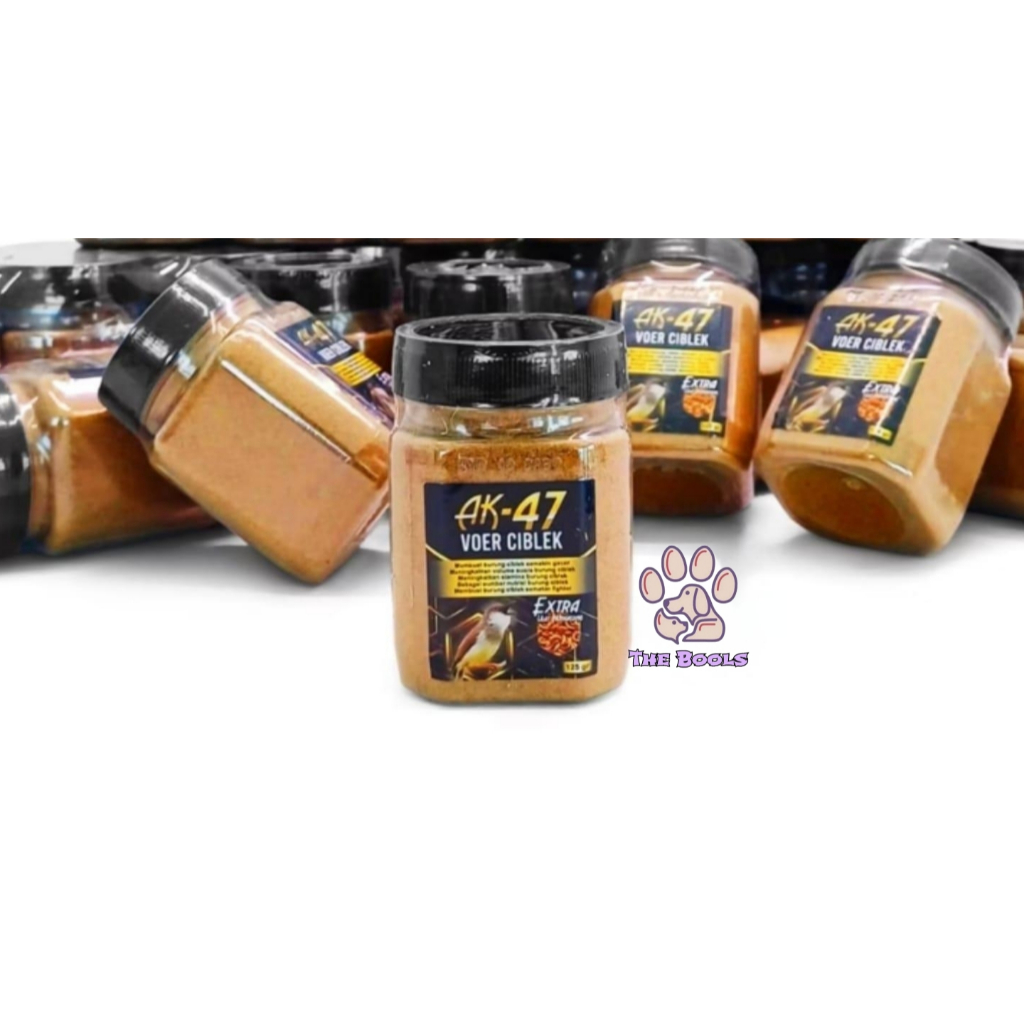 (The Bools) AK 47 VOER CIBLEK 125gr EXTRA ULAT HONGKONG PAKAN VOER PUR BURUNG CIBLEK KRISTAL SAWAH J