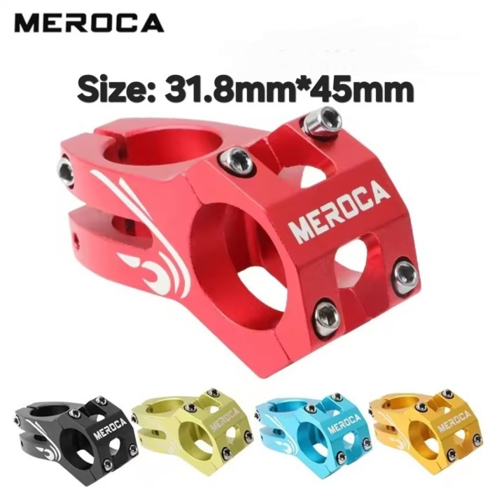 Meroca Stem Pendek 31.8Mm Panjang 45Mm Stem Handlebar Stang Sepeda