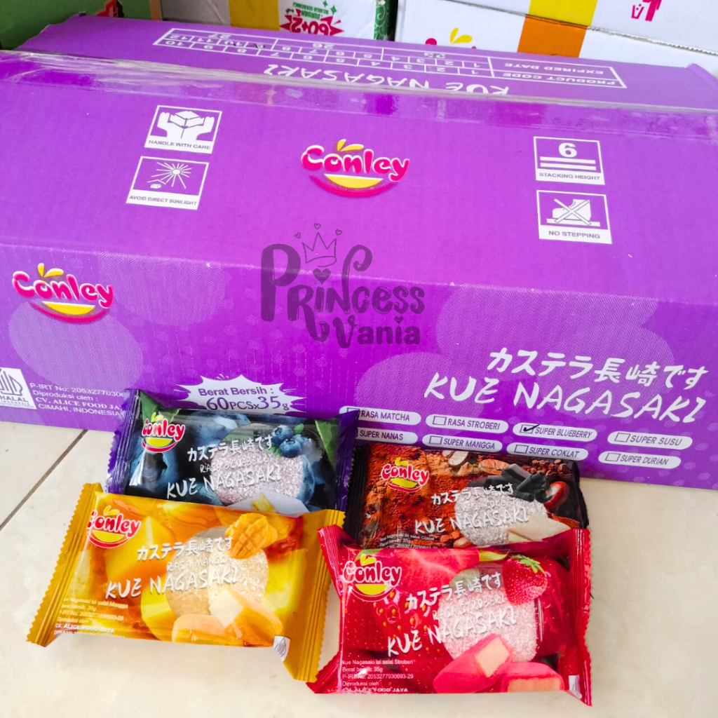 

TERMURAH!!! GROSIR CONLEY NAGASAKI ISI KUE LEMBUT ANEKA RASA KEMASAN 35GR BISA MIX