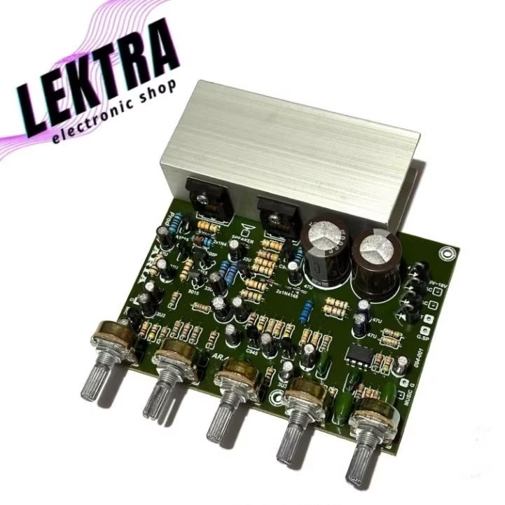 Kit AR 417 ARIA Speaker Aktif Mono Sub Wofer Duo Bass Subwofer Pre Amp Mic Power Supply