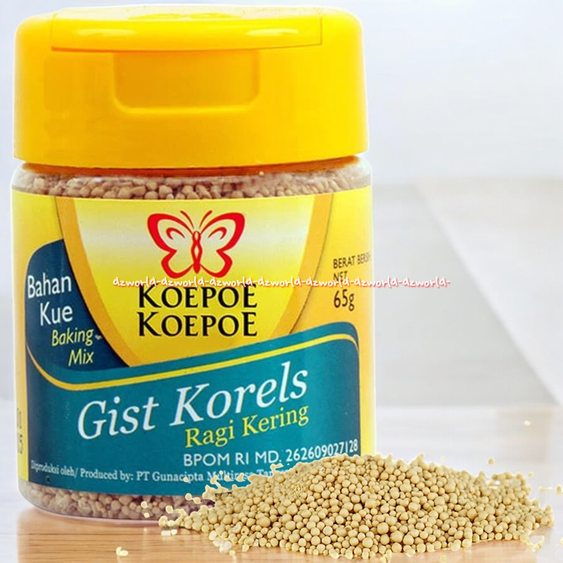 

Koepoe Koepoe 65gr Gist Korels Ragi Kering Kemasan Botol Koepoekoepoe Kupu Kupu Dry Yeast Biji