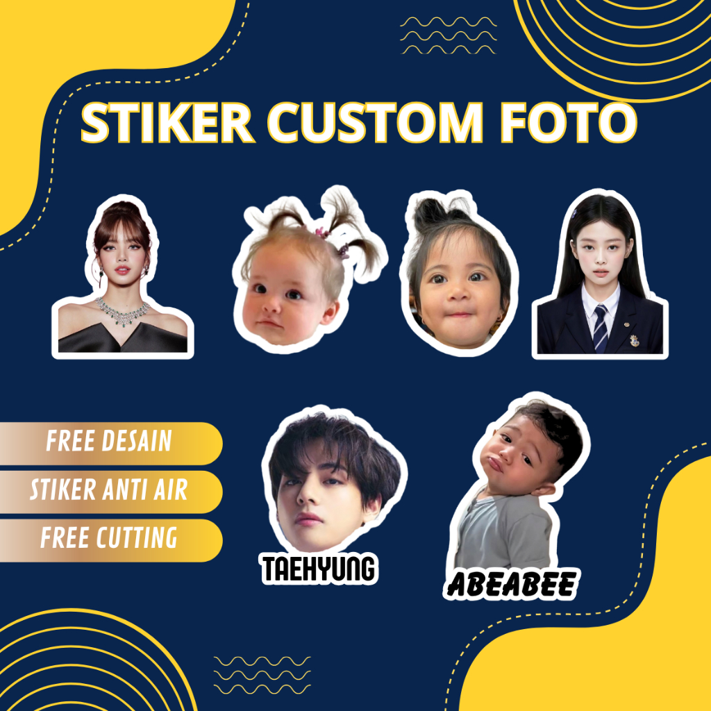 Stiker Custom Wajah | Stiker Custom Foto | Stiker Cutting Diecut