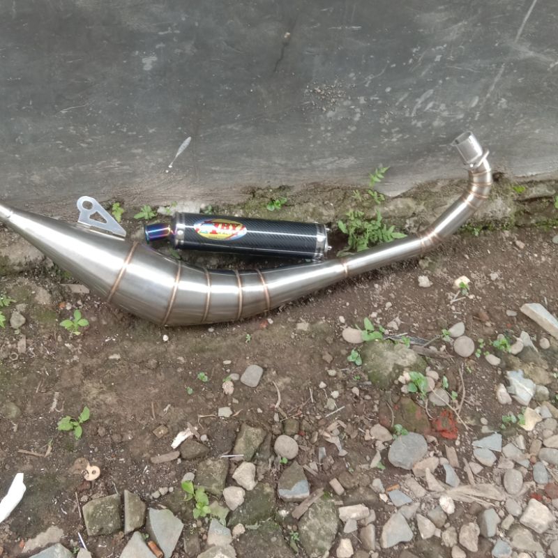 Knalpot Satria 2 tak HBY Thailand knalpot racing Satria 2 tak HBY racing