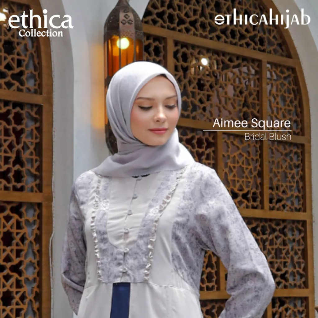 HIJAB  SEGIEMPAT ETHICA - AIMEE SQUARE BRIDAL BLUSH