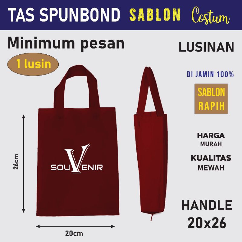 

Tas spunbond custom sablon 20x26 model tali