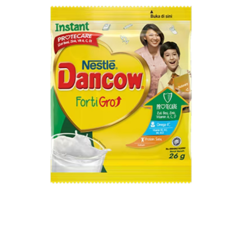 

DANCOW FORTIGRO VANILA INSTANT SACHET 26gr SUSU ANAK SUSU DANCOW