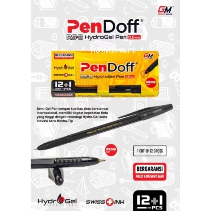 

Pena Pendoff Semigel 0.5mm Hitam 12 + Free 1 pcs