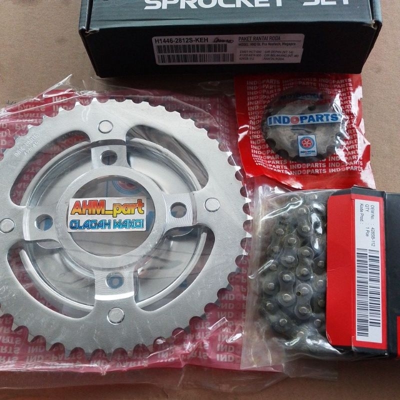 Gir set gear paket gl pro neotech megapro old primus H1446-2812S-KEH ori INDOPARTS