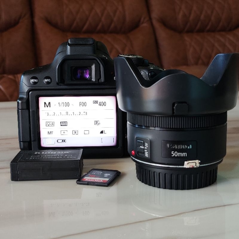 Kamera Canon 750D + Lensa Fix 50mm STM Second