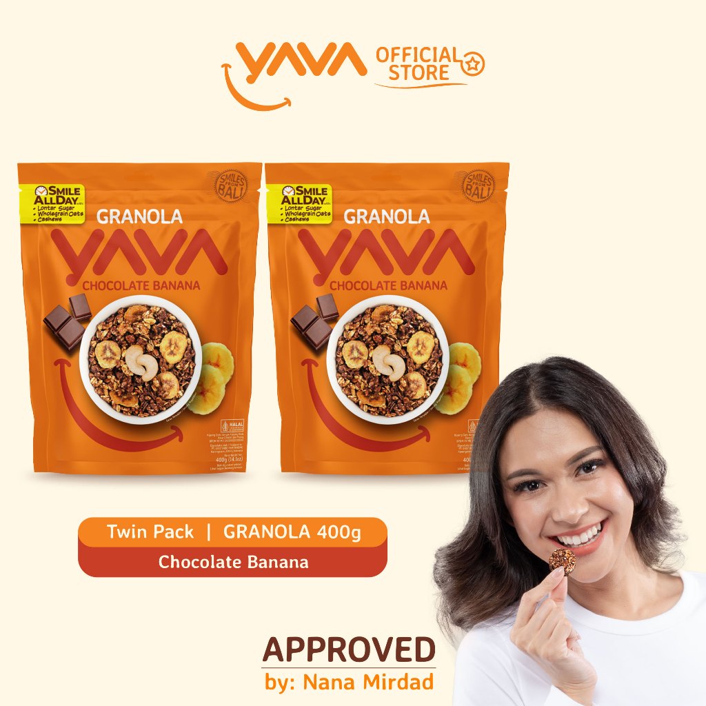 

QH YAVA Twin Pack Granola Chocolate Banana (2 x 400g)