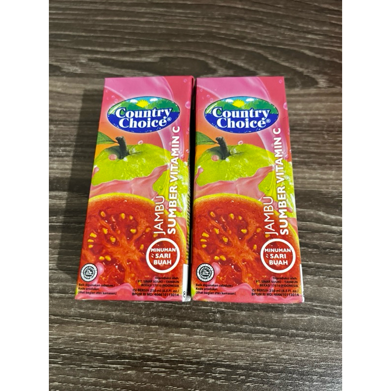 

Country Choice Jambu 250ml - Country Choice / Minuman Sari Buah / Minuman Jus Rasa Jambu / 250ml