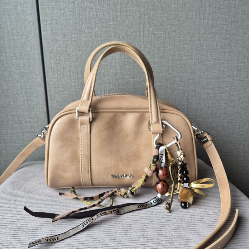 SALE Tas Handbag/Selempang Wanita model Mini Speedy merk Royal Cuir warna Aprikot