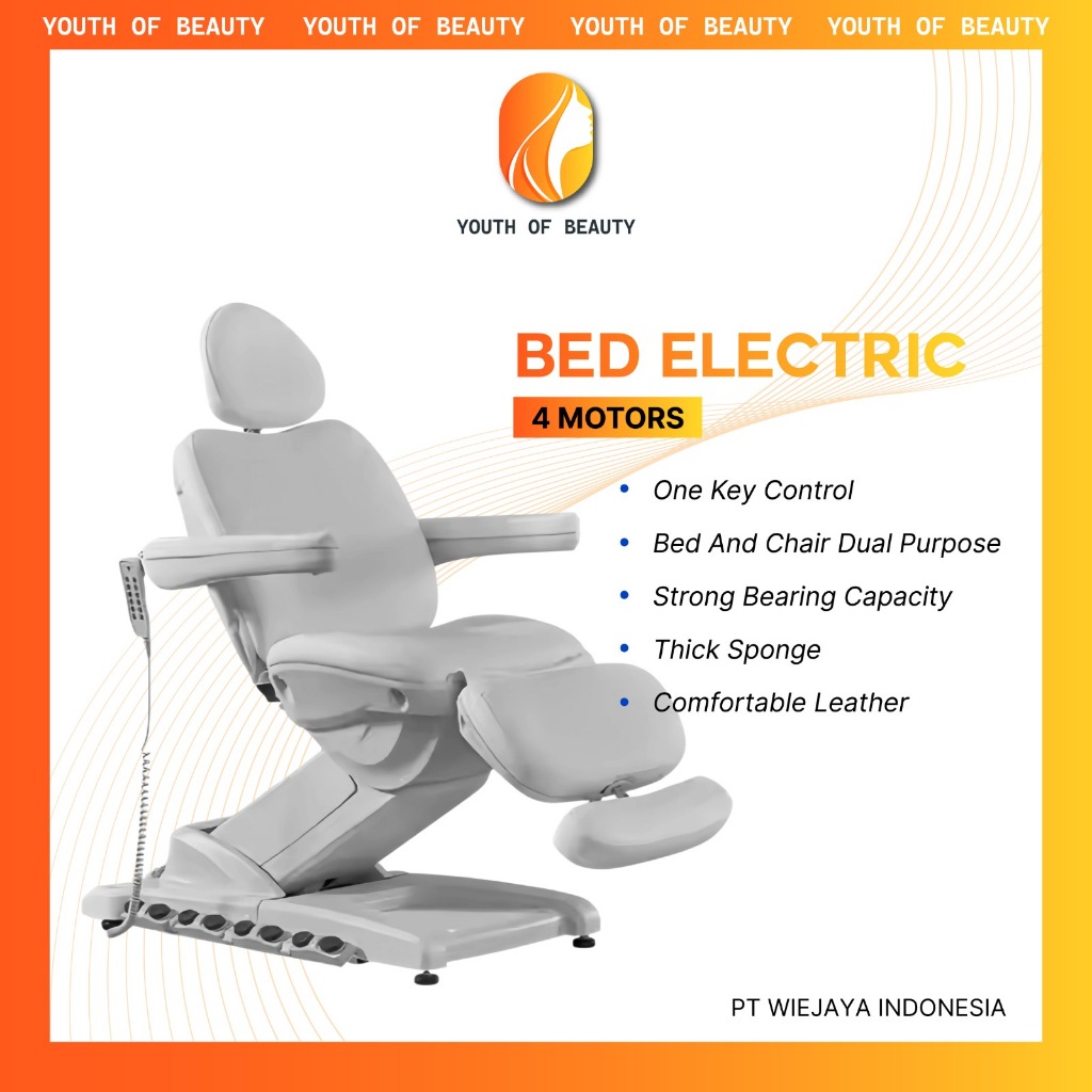Bed Electric 4 Motor Bed Facial Perawatan Kecantikan