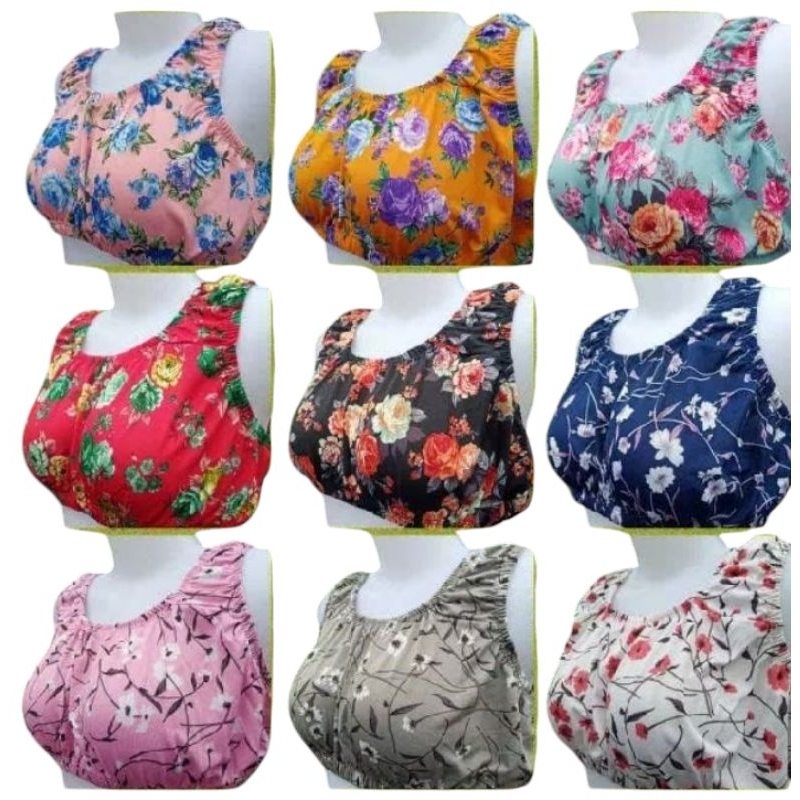 ISI 6 PCS Miniset Wanita Dewasa Bra Jumbo Bh Cewek Bahan Lembut Daleman Cewek Bra Bahan Kaos Tanpa B