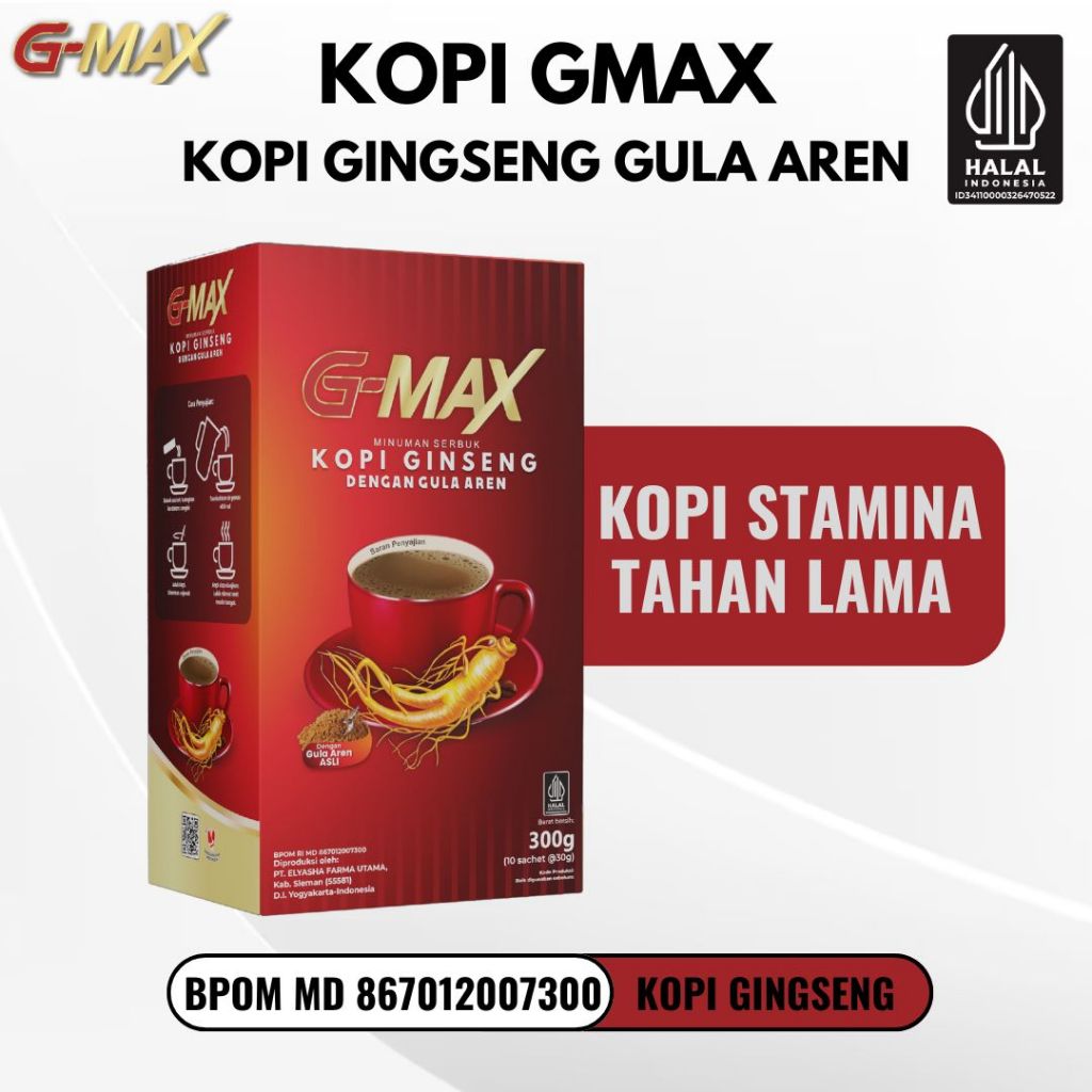 

Kopi Stamina Gmax Original 100% Asli Kopi Pria Tahan Lama Sudah BPOM