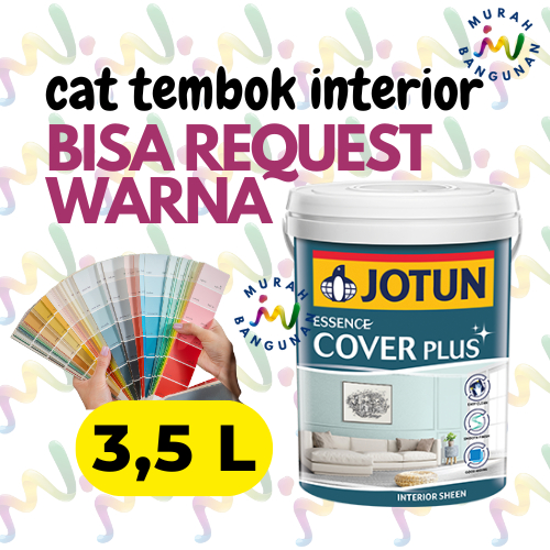 CAT TEMBOK INTERIOR JOTUN COVER PLUS 3,5 LITER 5 KG / BISA CUSTOM WARNA TINTING / JOTUN COVER PLUS