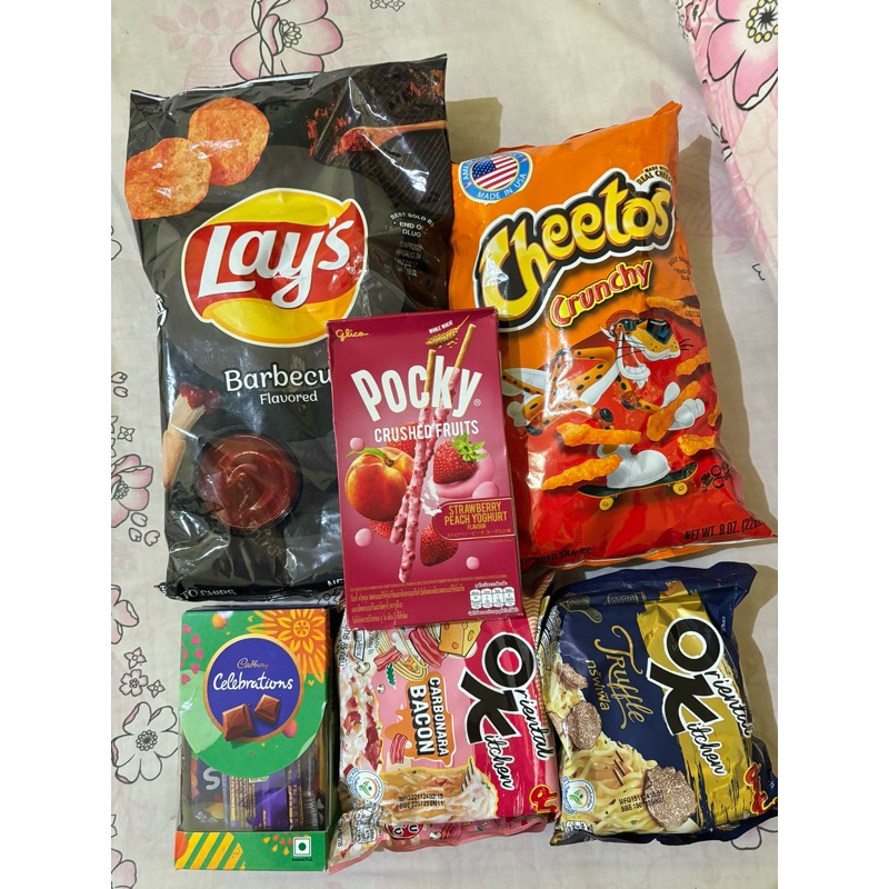 

Cheetos Crunchy / Lays (US) / Pocky Bangkok