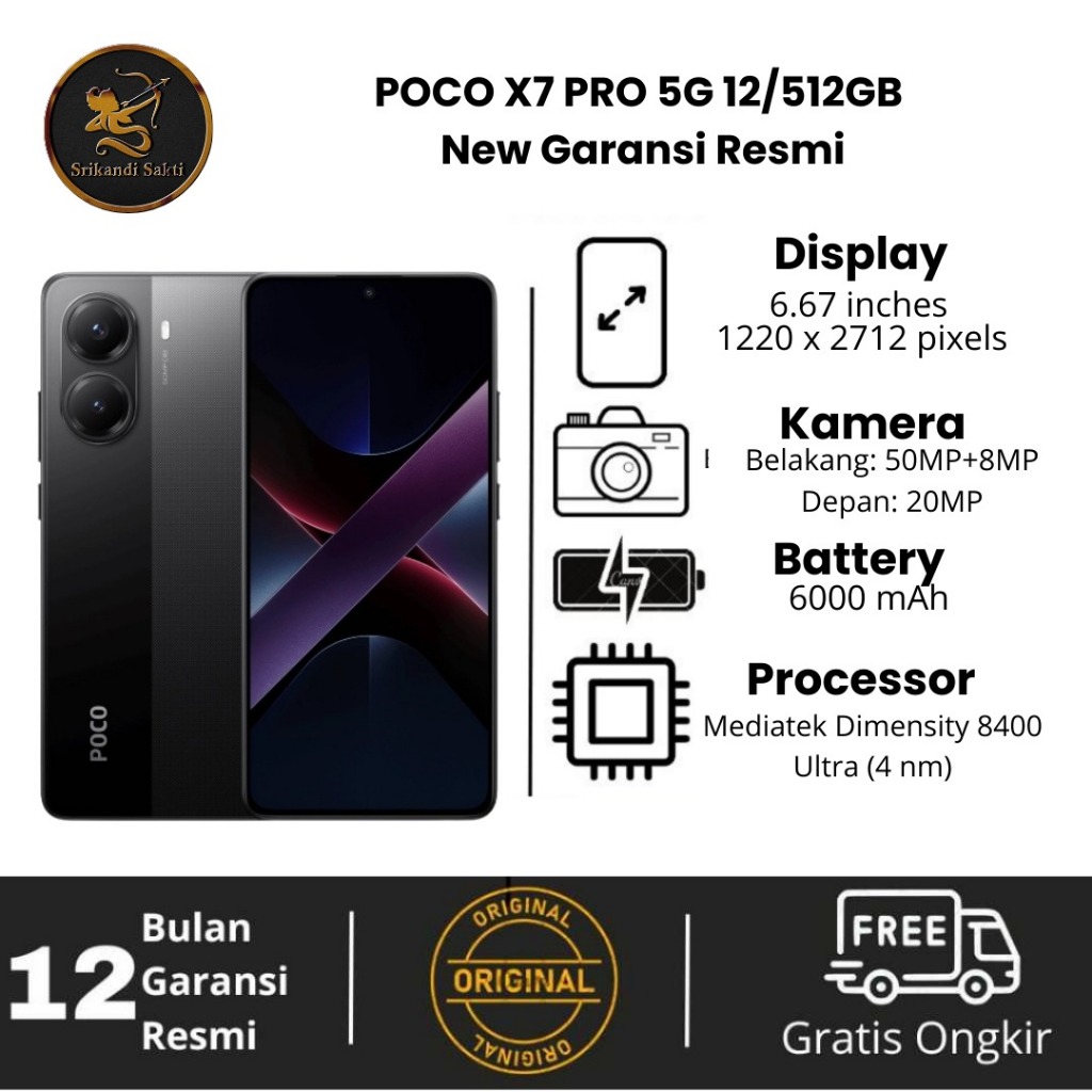 Xiaomi Poco X7 Pro 5G - 12/512 GB Official Warranty
