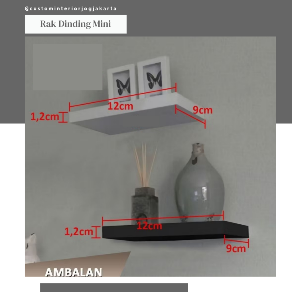 Rak Ambalan Dinding Mini Dekorasi Hiasan Blind Box Tanaman Bunga Putih