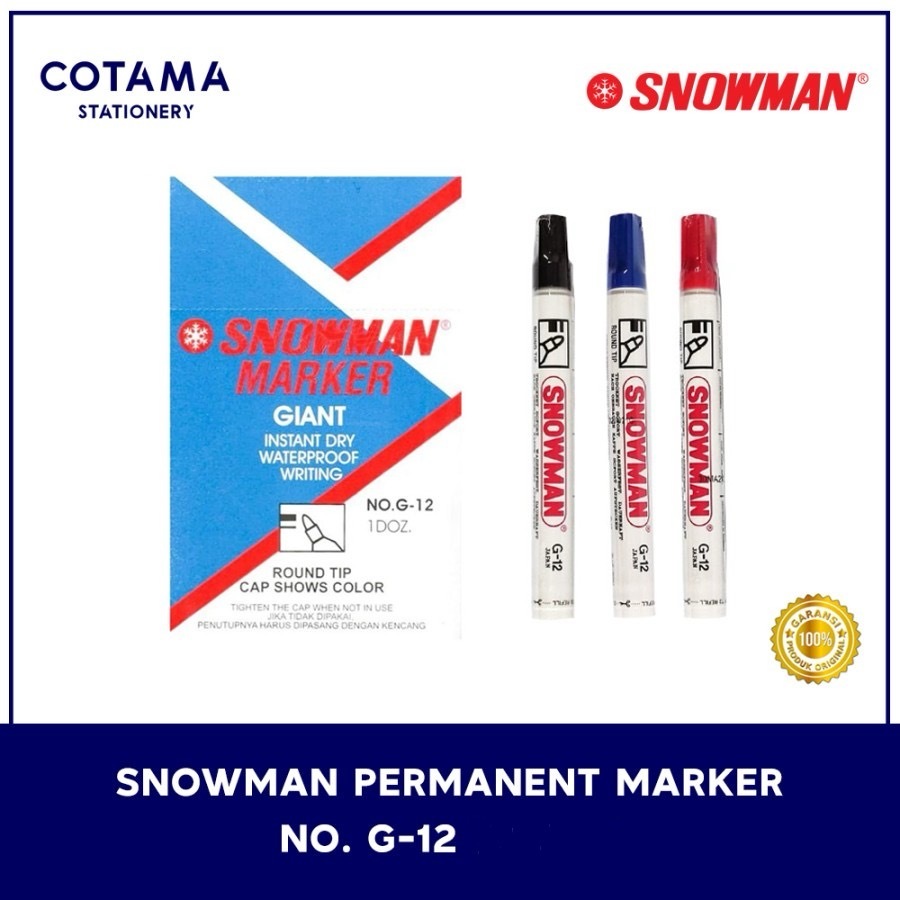 

Spidol Permanen Snowman Permanent Marker G-12