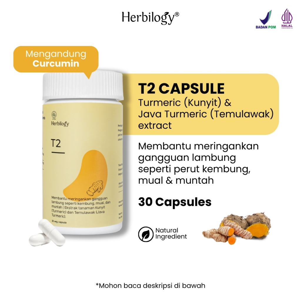 

F_daybose - Herbilogy T2 Curcumin 100g Ekstrak Kunyit & Temulawak Herbal Anti Radang
