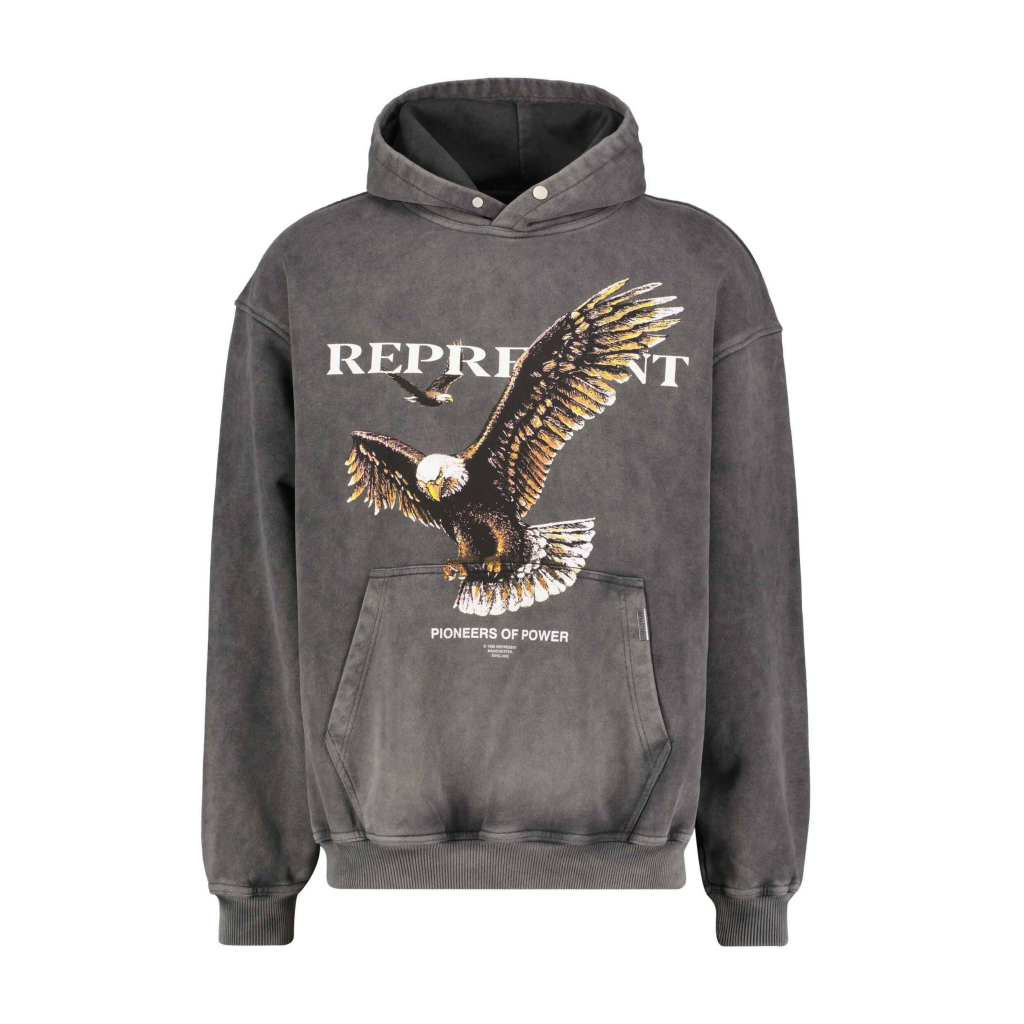 REPRESENT UK Hoodie Washed Grey Second Authentic (L - XL Size)