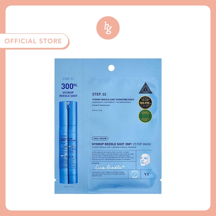 VT Cosmetic - Hydrop Reedle Shot 300hL 2Step Mask