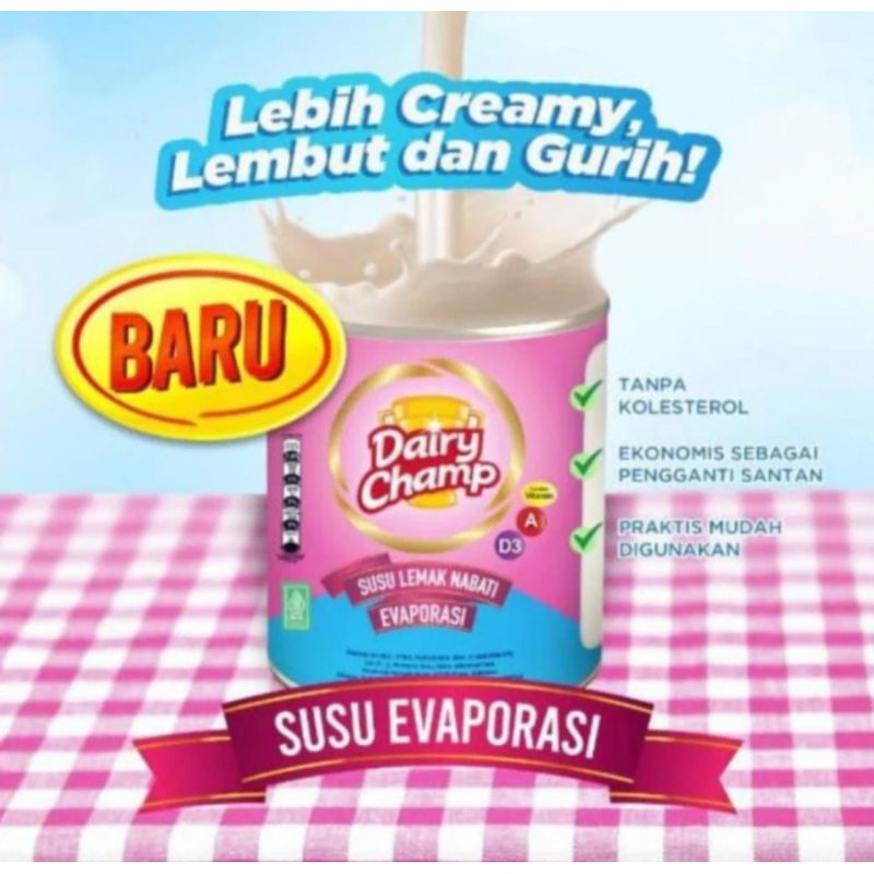 

Susu Evaporasi Dairy Champ 390grm