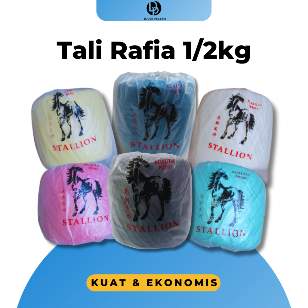 

Tali Rafia STALLION 1/2kg - Tali Rafia Warna