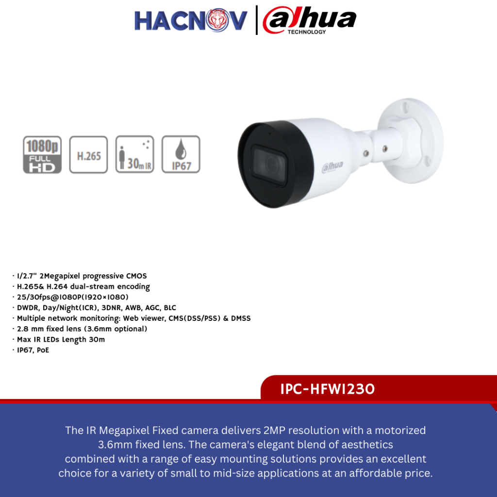 Kamera CCTV DAHUA 2MP IPC-HFW1230