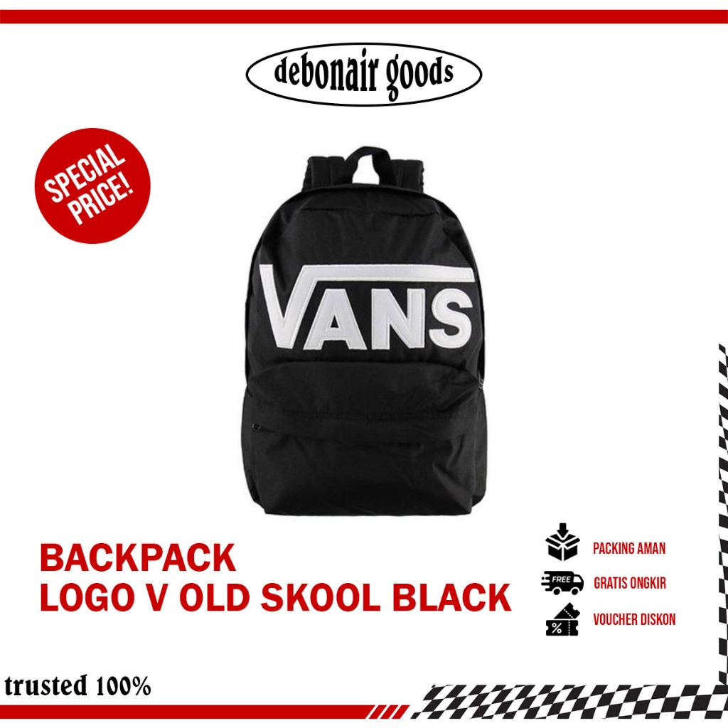 TAS RANSEL V4NS BACKPACK LOGO V OLD SKOOL BLACK