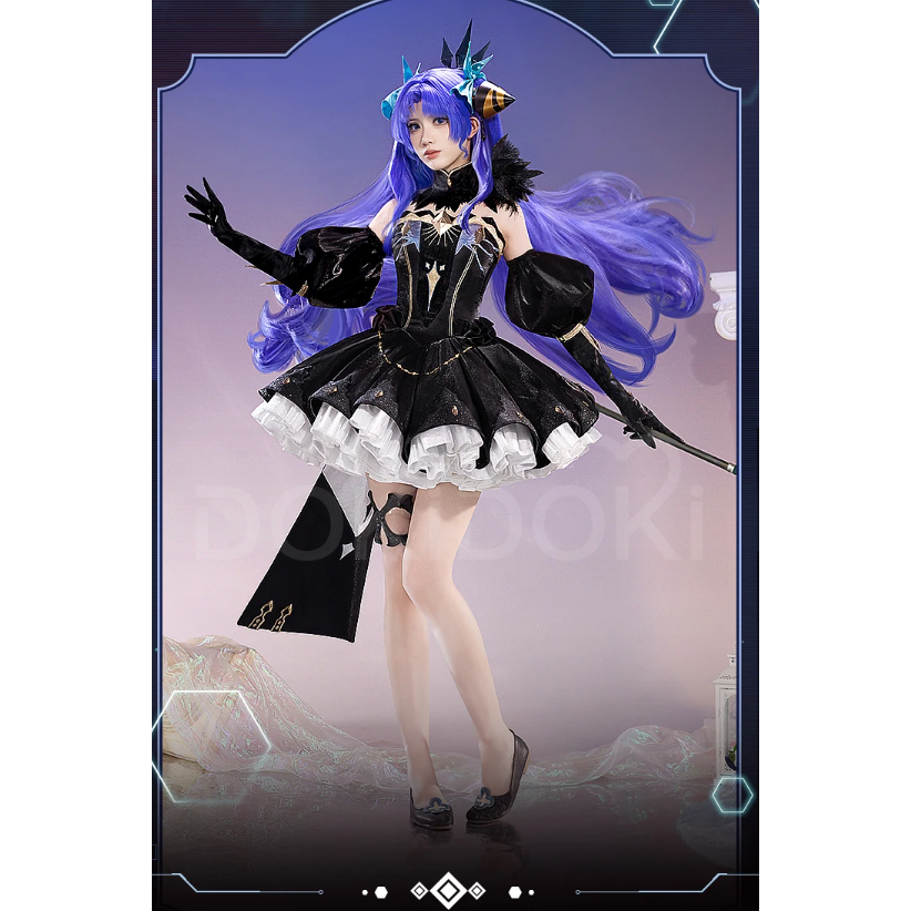 1/3 delusion Space Ereshkigal Cosplay Costume Game Fate/Grand Order  Women Black Dress FGO Stage2 Er
