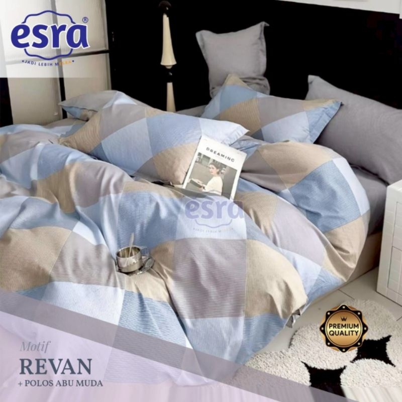Sprei Katun Lokal Motif Revan By Bahan Katun Esra,Sprei Homemade/Sprei Custom/Seprai Aesthetic/Sepre