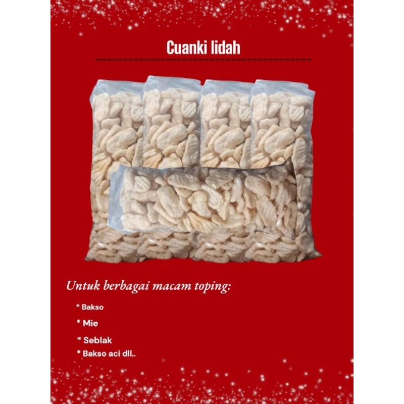

Cuanki Lidah isi 500pcs gurih Dan Renyah freebabelwarfdankardus