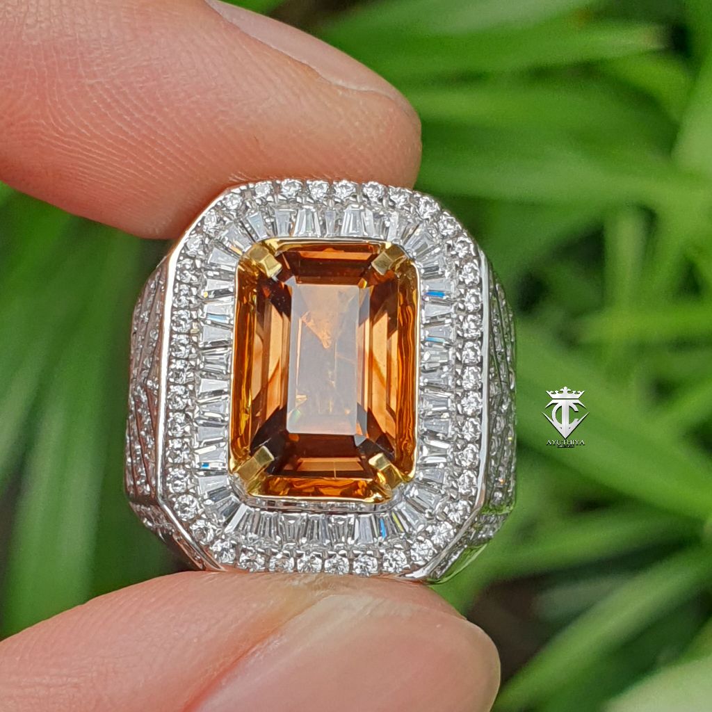 Batu Permata Natural HQ Top Luster Brown Zircon 4.70 Ct GRI Lab Memo