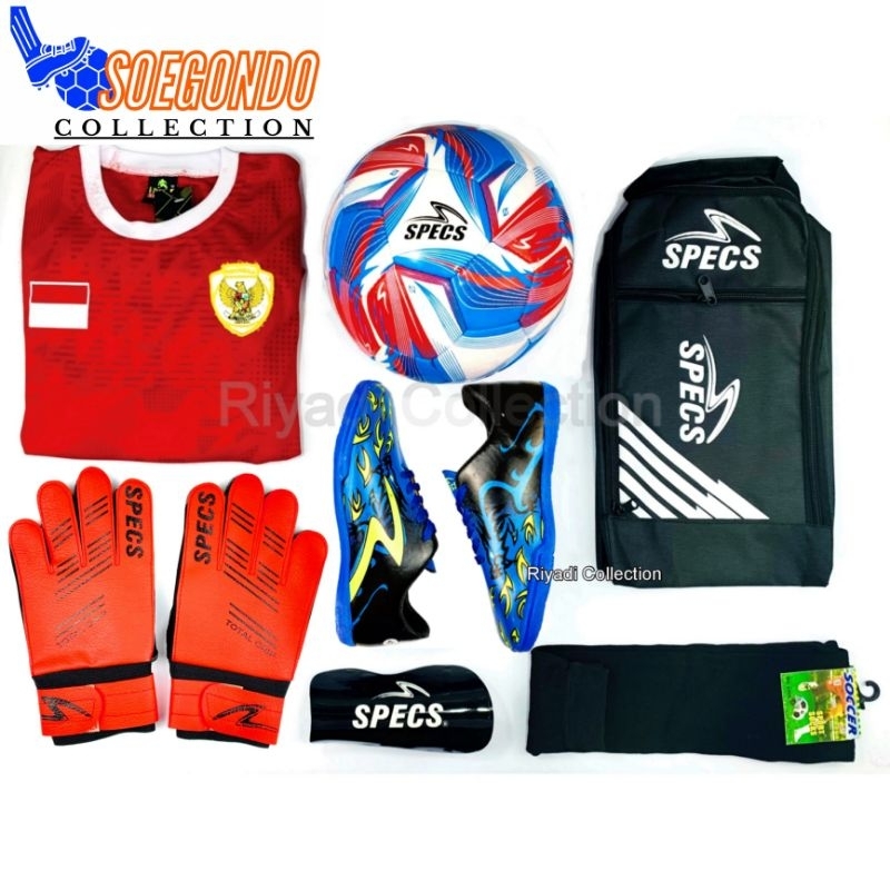 Sepatu FUTSAL Anak Paket Komplit 7 (Kaos kaki, Deker, Tas, Jersey, Bola, Sarung Kiper) Untuk Usia SD