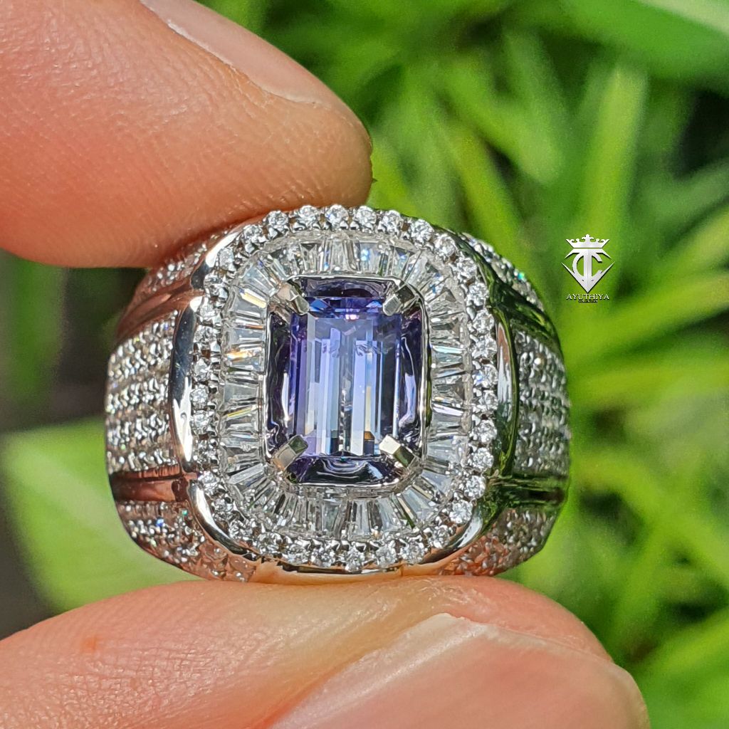 Batu Permata Natural Top Crystal Tanzanite Tanzania 1.30 Ct GRI Lab Memo