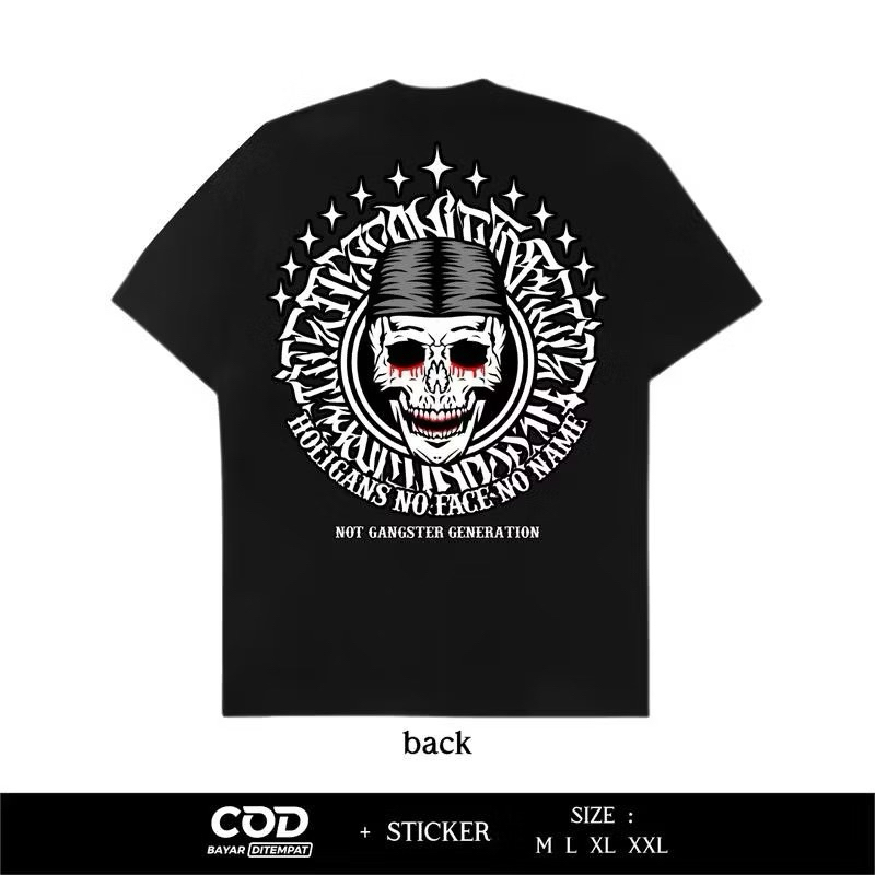 KAOS/TSHIRT SUPORTER HOLIGANS NO FACE NO NAME