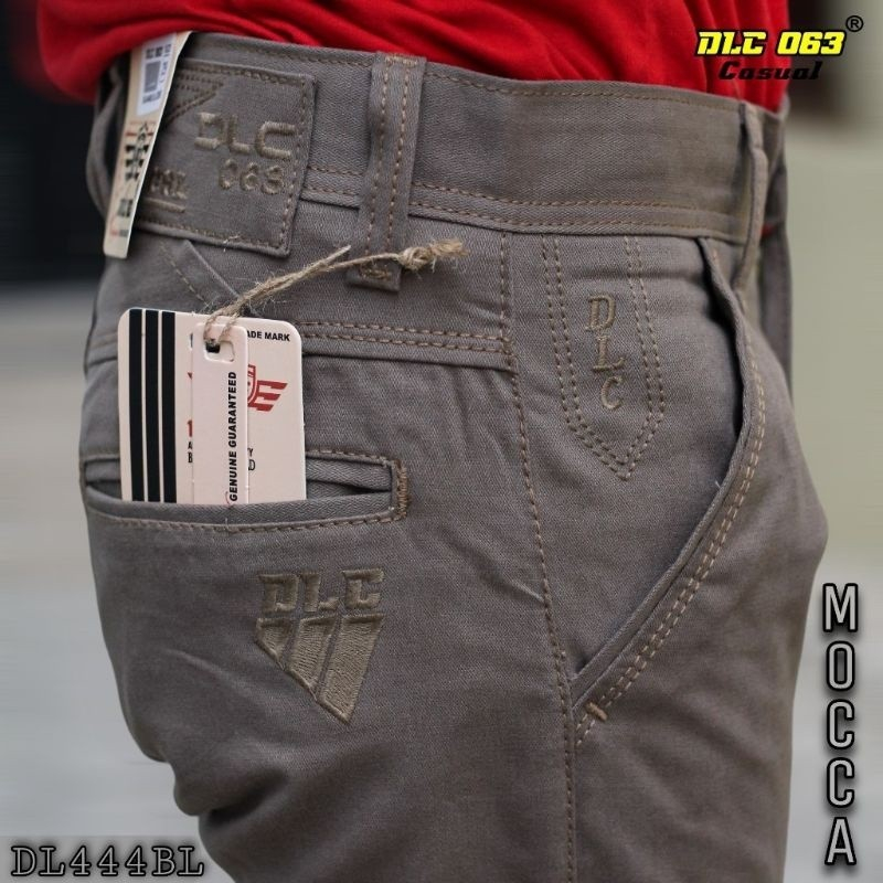 Celana kanvas sulfur DLC 063 kualitas bahan keren celana panjang model standart Slim fit