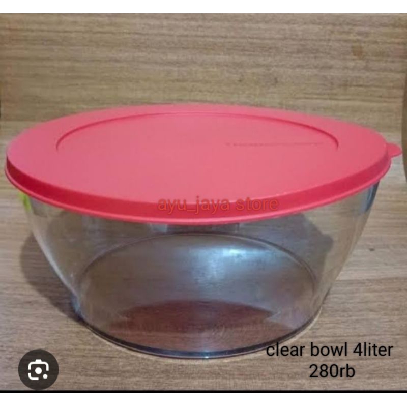 Tupperware Clear Bowl 4liter
