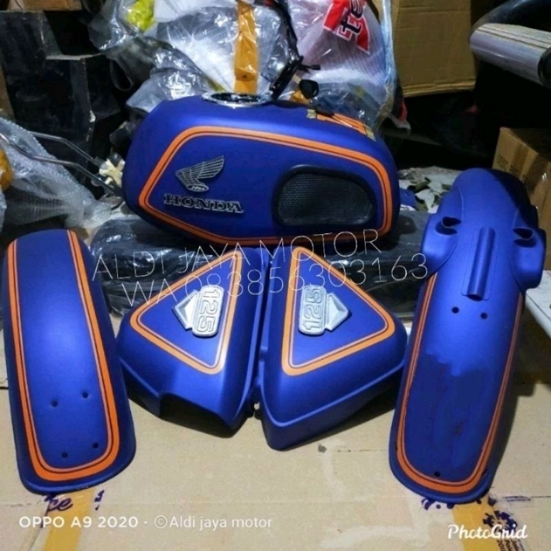 tangki cb twin Tutup ninja cb 125 body set cb twin motif Airbrush anti KARAT KUAT sudah resin poxi d