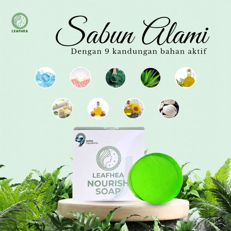 Nourishsoap 20gr by Leafhea//Sabun alami utk wajah dan badan//cocok utk semua jenis kulit dan aman u