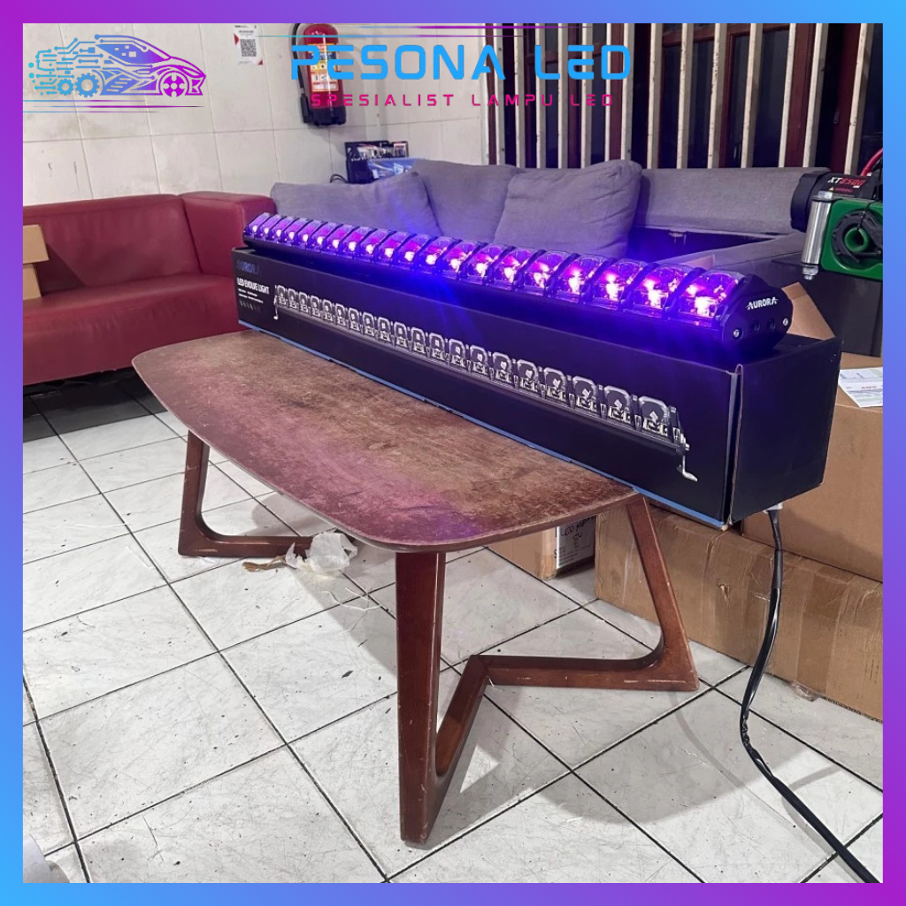 AURORA LED Evolve Light Panjang 107 cm Light Bar High Low Beam DRL 6 warna Lampu Tembak Sorot Braket